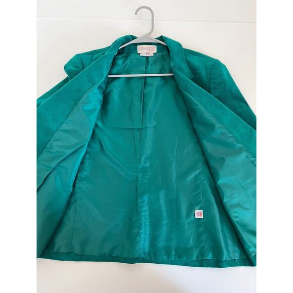 Vintage Women’s Count Romi ultra suede green blazer size 14 Union Label - Picture 3 of 7